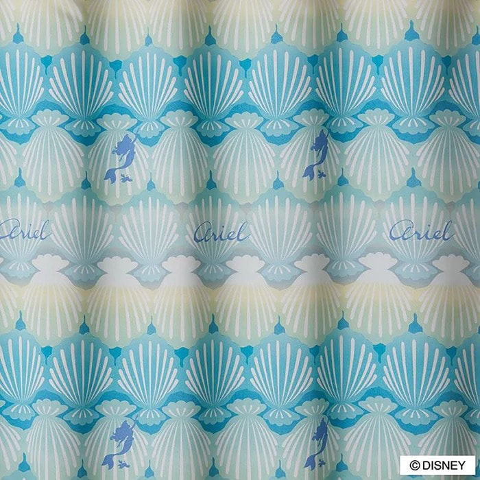 【EC限定】DISNEYディズニーホームシリーズ 遮光2級 M1174 PRINCESS/Shell/プリンセス/シェル（ライトブルー）