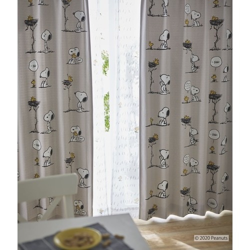 【EC限定】PEANUTS 遮光2級 P1021 SNOOPY/スヌーピー/Friend's nest/フレンズネスト（アイボリー）