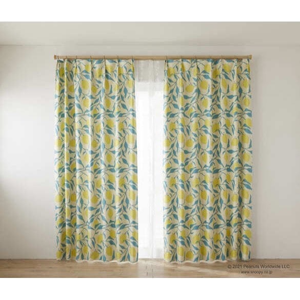 遮光カーテン・キャンプレモン「スヌーピー」　100×192×2枚　未使用品 EC限定】PEANUTS 遮光2級 P1040 SNOOPY/スヌーピー/Camp lemon