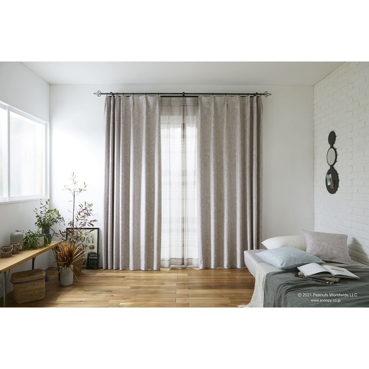 【EC限定】PEANUTS 遮光2級 P1042 SNOOPY/スヌーピー/City scape/シティースケープ（グレー）