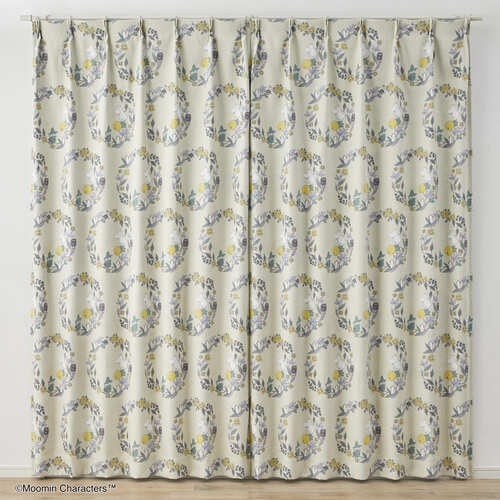 【EC限定】 遮光3級 A1037 MOOMIN/ムーミン/FRUITS GARDEN / フルーツガーデン（イエロー）