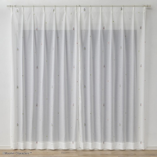 【EC限定】A1039 MOOMIN/ムーミン/RINGO GABURI! voile/リンゴガブリ! ボイル（ホワイト）
