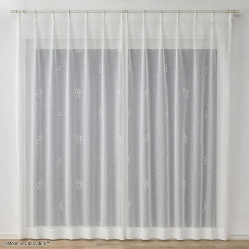 【EC限定】A1041 MOOMIN/ムーミン/NYORONYORO voile/ニョロニョロ ボイル（ホワイト）