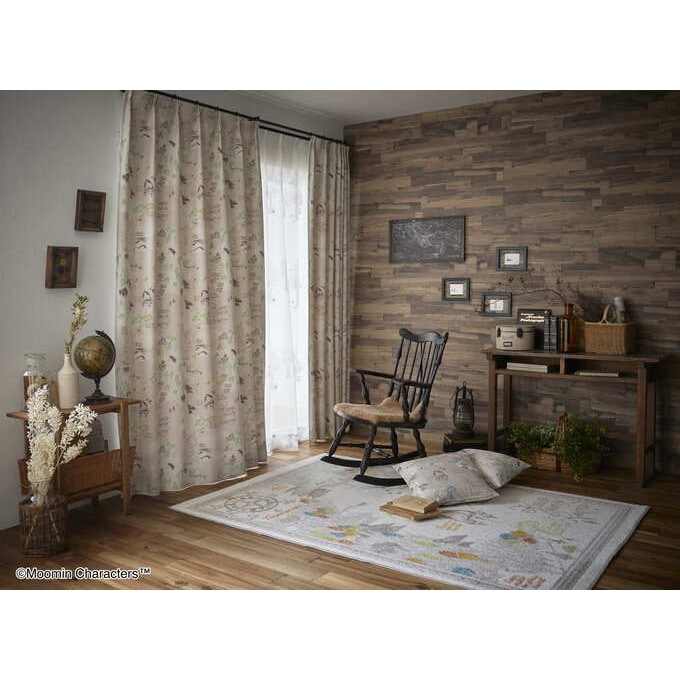 【EC限定】 遮光2級 A1020 MOOMIN/ムーミン/ムーミン谷の地図/ムーミンダニノチズ（アイボリー）