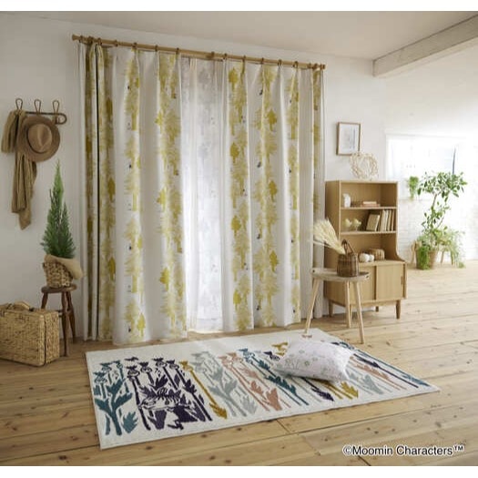 【EC限定】 遮光2級 A1026 MOOMIN/ムーミン/PUUT drape/プート ドレープ（イエロー）