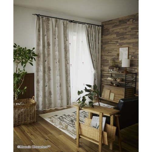 【EC限定】 遮光2級 A1028 MOOMIN/ムーミン/PUUT drape/プート ドレープ（ライトブラウン）