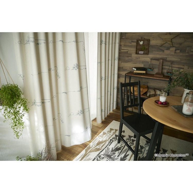 【EC限定】 遮光2級 A1024 MOOMIN/ムーミン/DENIM BORDER/デニムボーダー（アイボリー）