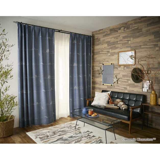 【EC限定】 遮光1級 A1025 MOOMIN/ムーミン/DENIM BORDER/デニムボーダー（ブルー）