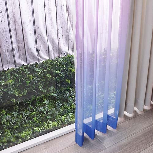 【オーダー】グラデーションが特徴の形状記憶付ボイルレース AK19202(ブルー)