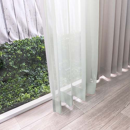 【オーダー】グラデーションが特徴の形状記憶付ボイルレース AK19203(グリーン)