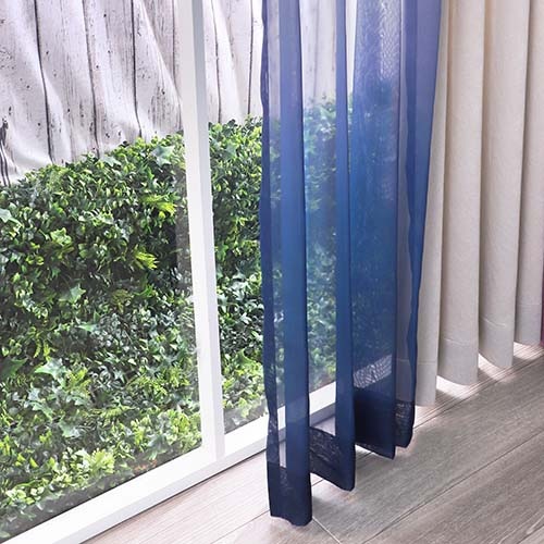 【オーダー】グラデーションが特徴の形状記憶付ボイルレース AK19205(ネイビー)