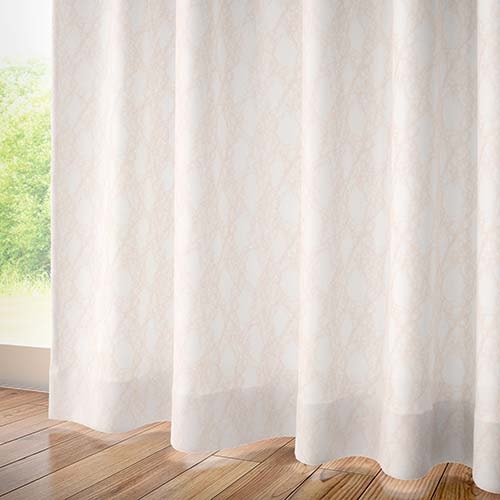 【オーダー】遮熱 断熱  連なる花柄が特徴の形状記憶付レース SC17276(ピンク)