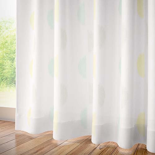 【オーダー】半月型の柄を交互に刺繍した形状記憶付レース KZ13277(ブルー)