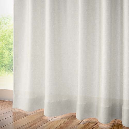 【オーダー】ナチュラル 無地 形状記憶付レース YB19204(ベージュ)