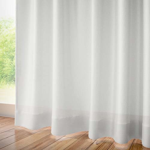 【オーダー】ナチュラル 無地 形状記憶付レース YB19205(グレー)