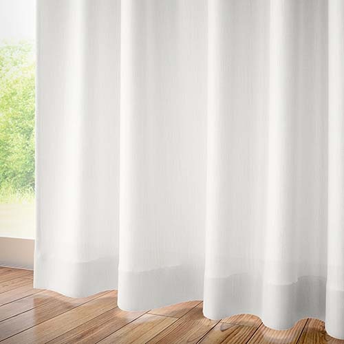 【オーダー】リネンライクな素材感が特徴 シームレス 形状記憶付レース CJ18530(ホワイト)