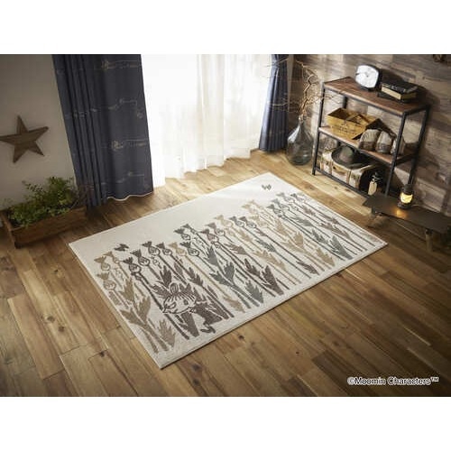 【EC限定】 MOOMIN/ムーミン/LITTLE MY WILD FLOWER RUG / リトルミイ ワイルドフラワー ラグ (ベージュ)