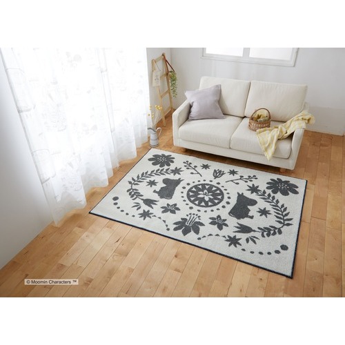 晴れときどきリンゴ 円形 MOOMIN ムーミン ゴブラン シェニール　ラグ EC限定】 MOOMIN/ムーミン/ゴブラン織り円形ラグ 晴れ、ときどき