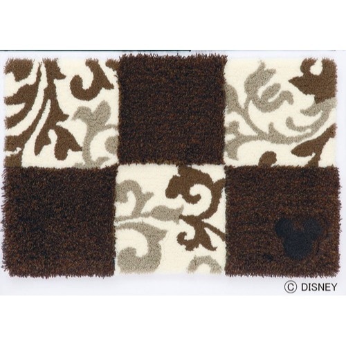 【EC限定】 DISNEYディズニーホームシリーズ DMM-4027 MICKEY / Checker board MAT ミッキー / チェッカーボードマット (#8 ブラウン)