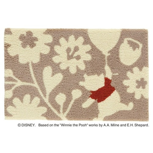 【EC限定】 DISNEYディズニーホームシリーズ DMP-4056 POOH / Balloon flower MAT プー / バルーンフラワーマット (#1 アイボリー)