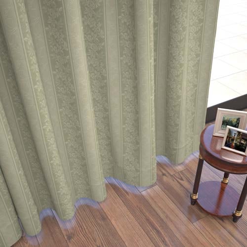 【オーダー】クラシック 植物柄の形状記憶付 CJ28102(グリーン)