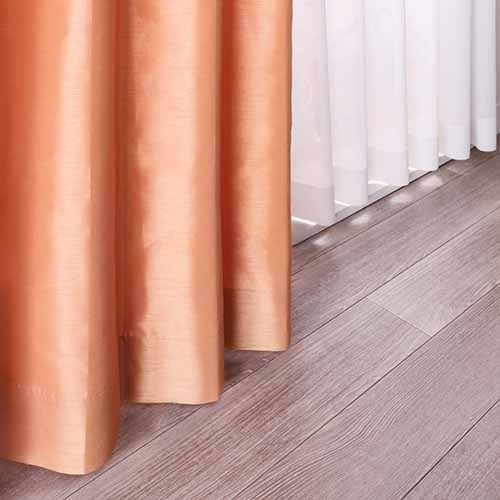 【オーダー】無地 鮮やかなシャンタンが特徴の形状記憶付 SE27022(オレンジ)