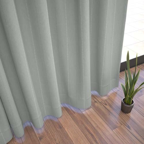 【オーダー】防炎 遮光 ストライプ柄の形状記憶付 CO74017(ライトグレー)