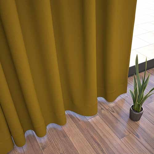 【オーダー】遮光 なめらかな手触りが特徴の形状記憶付 CJ28004(イエロー)