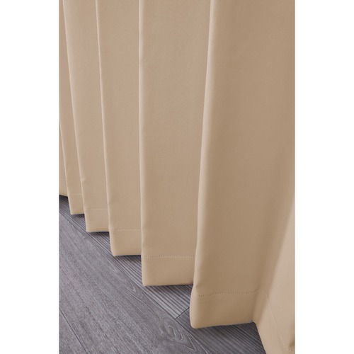 【EC限定】【イージーオーダー】防炎 遮光1級 無地の形状記憶付 POCHI(ベージュ)※画像では表現できない生地の色味がございますので、生地サンプルにて実物をご確認ください。