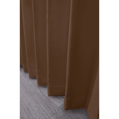 【EC限定】【イージーオーダー】防炎 遮光1級 無地の形状記憶付 POCHI(マロン)