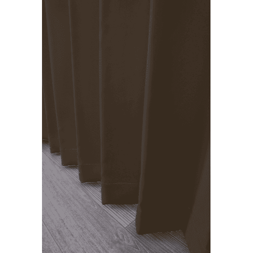 【EC限定】【イージーオーダー】防炎 遮光1級 無地の形状記憶付 POCHI(ブラウン)