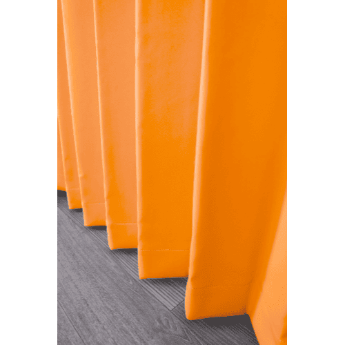 【EC限定】【イージーオーダー】防炎 遮光1級 無地の形状記憶付 POCHI(オレンジ)