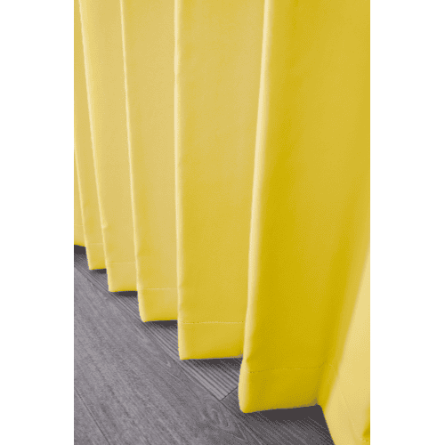 【EC限定】【イージーオーダー】防炎 遮光1級 無地の形状記憶付 POCHI(サフランイエロー)