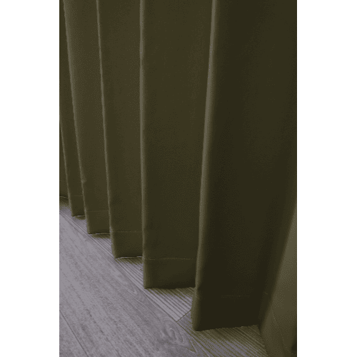 【EC限定】【イージーオーダー】防炎 遮光1級 無地の形状記憶付 POCHI(オリーブ)