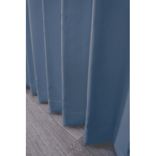 【EC限定】【イージーオーダー】防炎 遮光1級 無地の形状記憶付 POCHI(スモークブルー)