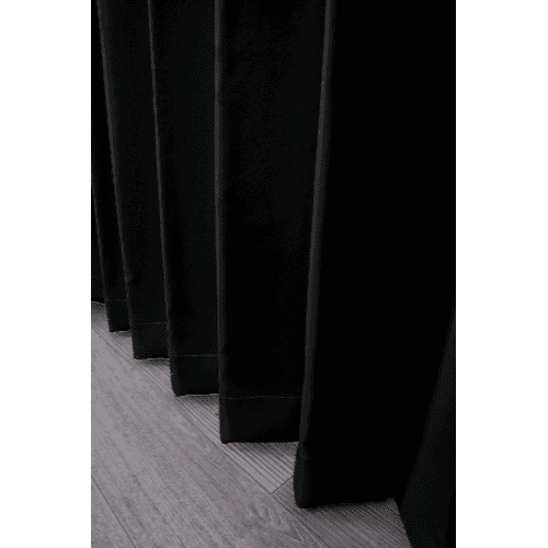 【EC限定】【イージーオーダー】防炎 遮光1級 無地の形状記憶付 POCHI(ブラック)