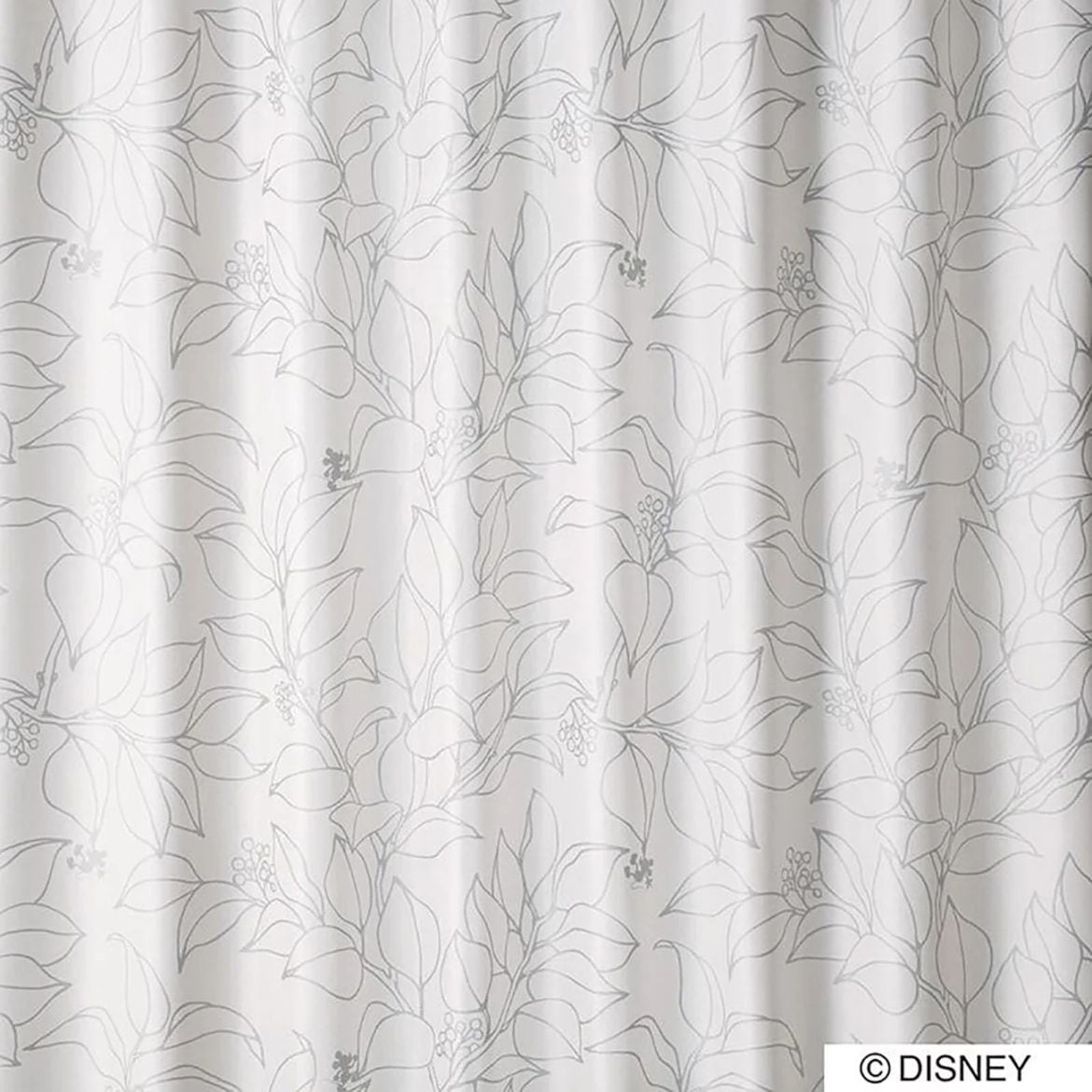 【EC限定】【1.5倍ヒダオーダー】DISNEYディズニーホームシリーズ 遮光2級 M1126 MICKEY/Slip leaf/ミッキー/スリップリーフ（シルバー）