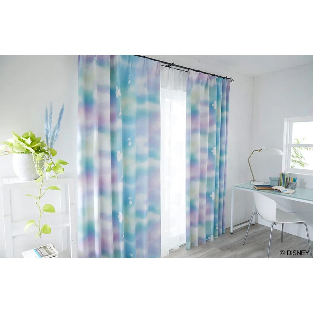 【EC限定】【1.5倍ヒダオーダー】DISNEYディズニーホームシリーズ 遮光2級 M1195 MICKEY/Mellow/ミッキー/メロウ（ブルー）