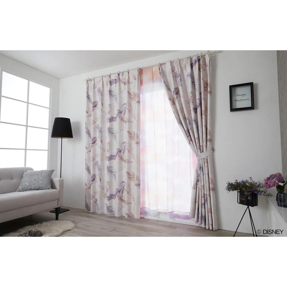 【EC限定】【1.5倍ヒダオーダー】DISNEYディズニーホームシリーズ 遮光2級 M1199 MICKEY/Fran/ミッキー/フラン（ピンク）