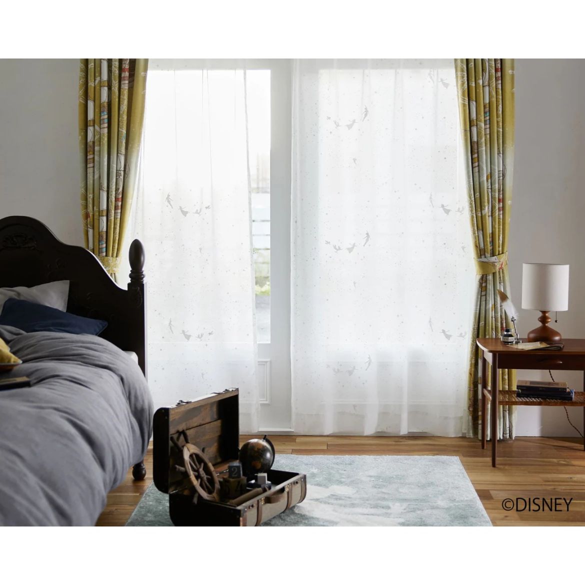 【EC限定】【1.5倍ヒダオーダー】DISNEYディズニーホームシリーズ M1215 PETER PAN/Fly in the sky voile/ピーターパン/フライインザスカイボイル（ホワイト）