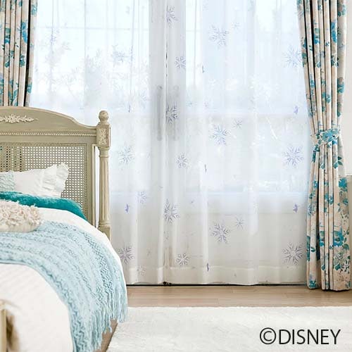 【EC限定】DISNEYディズニーホームシリーズ M1231 FROZEN/Fluury ice voile/フローズン/フラリーアイス ボイル（ホワイト）