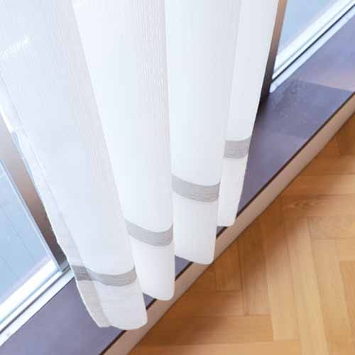 【オーダー】モダン 裾が2重の繊細な地模様が施されたレース CJ18334(グレー)