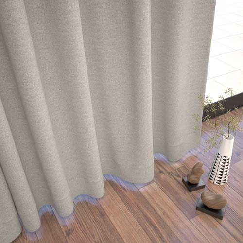 【オーダー】遮光1級 防炎 遮熱 断熱 遮音 素材感のある無地の形状記憶付 LV25302(ベージュ)