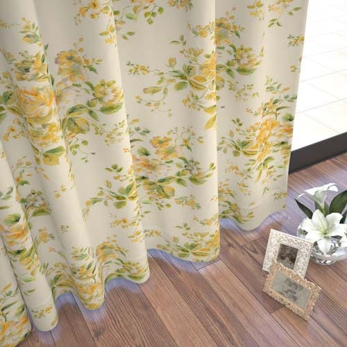 【オーダー】エレガンス 形状記憶付 3級裏地付 フェミニンな花柄が特徴 SC37202 (イエロー)