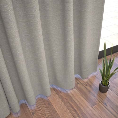 【オーダー】遮光1級裏地付 モダン 防炎 ミックス調の形状記憶付 CO59413(ライトグレー)