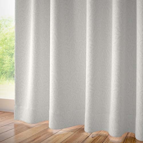 【オーダー】防炎 遮熱 断熱 柄出し縫製のニットレース形状記憶付 VA10004(アイボリー)