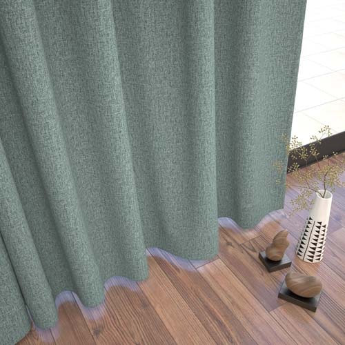 【イージーオーダー】遮光2級 防炎 無地の形状記憶付 リドル(ダークグリーン)