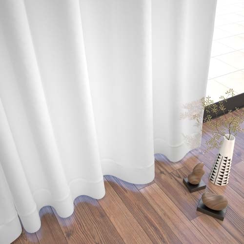 【イージーオーダー】遮光3級 防炎 無地の形状記憶付 リドル(ホワイト)