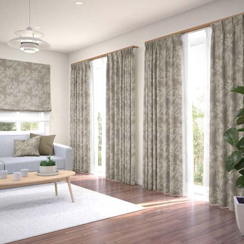 オーダー】遮光3級裏地付 ナチュラル ヤシの木の形状記憶付 CJ34443