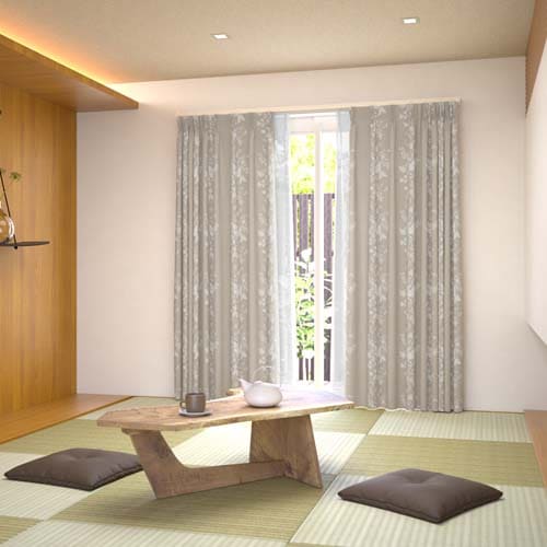 裏地付カーテン　薔薇柄 楽天市場】遮光カーテン 100×178cm 2枚組 オーナメントローズ 3